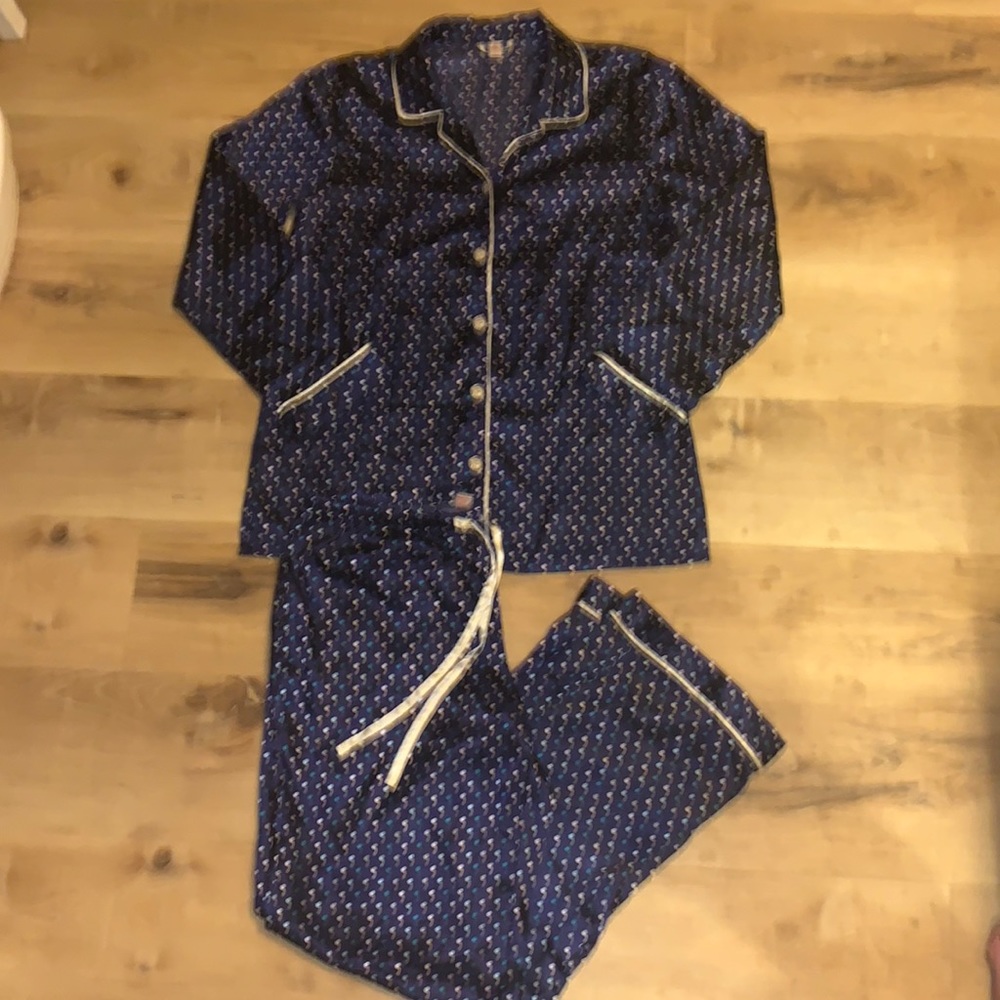 Target Blue and White Pajama Set